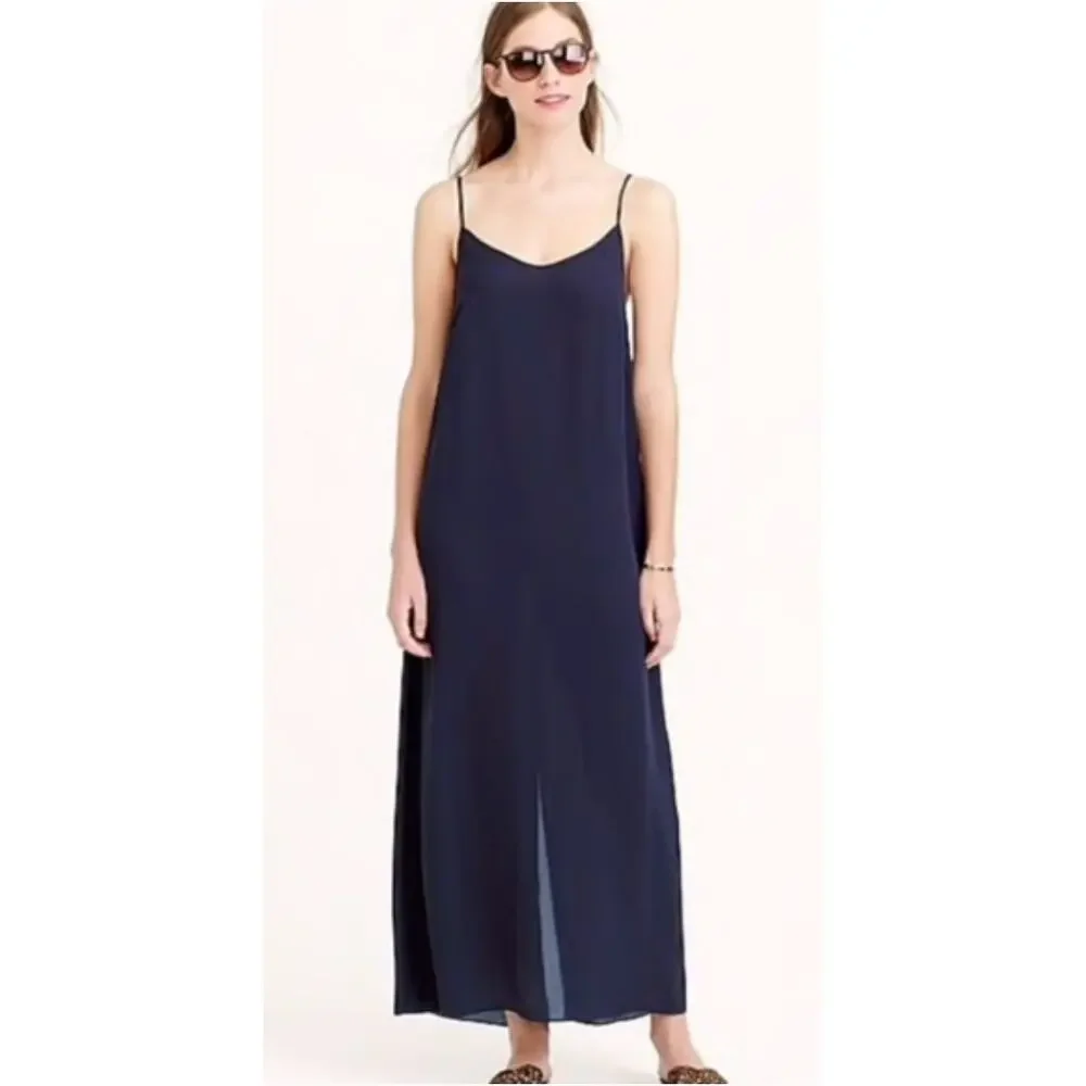 J.Crew Navy Slip Maxi dress Size Small